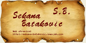 Sekana Bataković vizit kartica